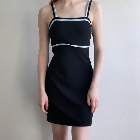 City Triangles Dresses & Skirts - City Triangles Vintage 90s Pastel Blue Trim Mini Dress